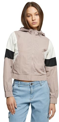 Urban Classics Damen Ladies Short 3-Tone Crinkle Jacket