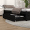 INLIFE Bettschubladen 2 STK. Schwarz Massivholz Kiefer,Schwarz,13.95KG