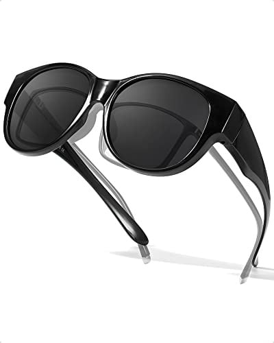 LVIOE Sonnenbrille für brillenträger Damen Runde | Fit-over Überbrille mit UV-Schutz