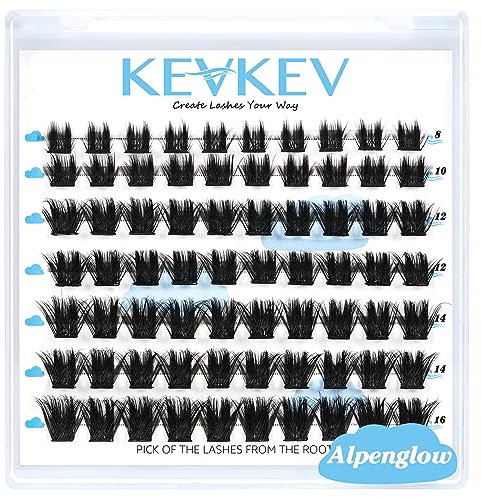 Einzelne Wimpern 70 Pcs Cluster lashes Wimpern Einzeln DIY wimpern extensions für Anfänger Wiederverwendbar wimpernverlängerung zu Hause Natürlich Make up(Alpenglow,D-8-16mix)
