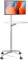 Viozon Mobile Desk,Mobile Workstation,Mulitiuse Rolling Laptop Floor Stand,86-123cm Height Adjustable,Compatible with 17-27 Monitor&12-17 Laptop,53×35.5cm Desk Board,Maxload 8kg,4 Lockable Wheels
