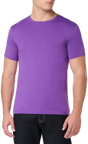 A|X ARMANI EXCHANGE Men's Solid Colored Basic Pima Crew Neck Tee, Pansy, Medium