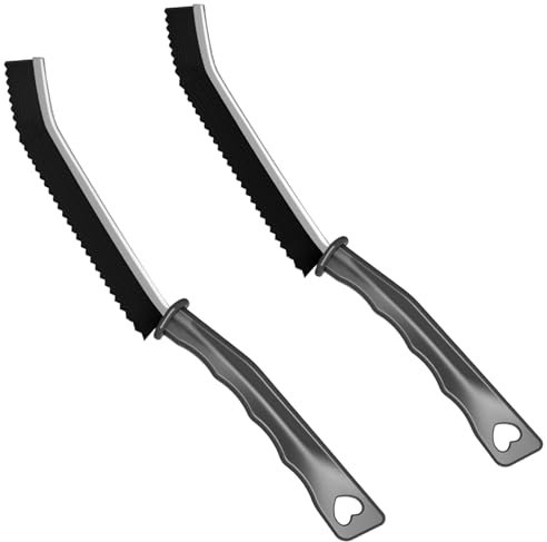 Premium Crevice Cleaning Tool - Aluminum Support With 15° Angle Magic Brush, Thin Brush For Home Kitchen (2Pcs)