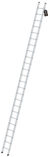 PROREGAL Sprossen-Anlegeleiter ohne Traverse | 24-Sprossen | Leiter, Teleskopleiter, Trittleiter, Bockleiter, Sprossen-Doppelleiter