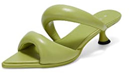 JW PEI Sara Sandali Mule con Tacco da Donna - Verde Lime