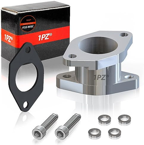 1PZ F35-W0C CNC Aluminium Carburateur Collecteur d'admission de remplacement pour Yamaha Warrior 350 Wolverine YFM 350 YFM350 YFM350X YFM350FGX 87-04 ATV Quad 4 roues 1UY-13586-01-00 1UY-13586-02-00