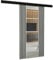 KIER FURNITURE Wandschiebetüren mit Spiegeln EMPI 100 – Schiebetür Komplettset Schiene Komplettset Mit Tür – Zimmertüren Mit Zarge Komplett - B106xH205xT1,6 cm - Weiß