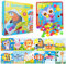 VOSSOT Mosaik Steckspiel für Kinder, Early Pädagogische Farbe Pegboard Gabelungen, 4-6 Jahre Alt, 46 Große Perlen und 12 Bunte Karten (Owl)
