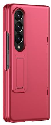 yanzi Compatible with SamSung Galaxy Z Fold 4-5G Smartphone Case[Red]+3D Tempered Glass/Cover 360 Full Body Anti-Drop Hinge Protective Mobile Case with Kickstand for Galaxy Z Fold 4-2022
