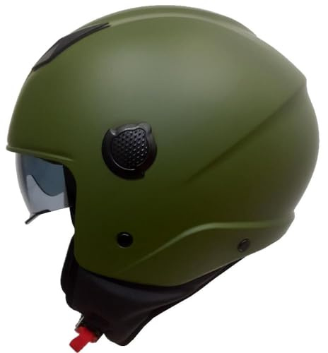 Casco demi jet Kappa KV58 Basic ECE22.06 Verde Militare opaco taglia L