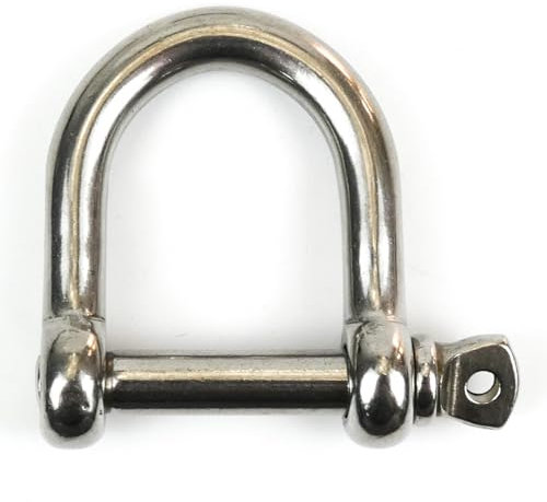 DAUMLINK® 2 Grilli a D larghi, in acciaio inox A4/Aisi 316 (2 pezzi) come connettore di catene o lampade ad occhielli (8 mm)