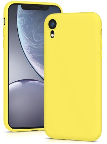 YATWIN für iPhone XR Hülle, Premium Silikon Handyhülle mit Kameraschutz, Seidig-Weicher Berühren Ultra Dünne Stoßfeste Kratzfeste Schutzhülle, Gelb