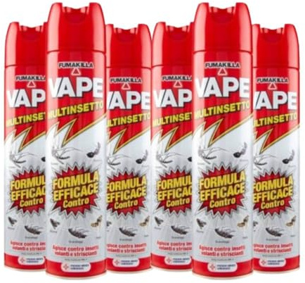Vape Insetticida Repellente Multinsetto Spray 400Ml (6 Pezzi)