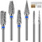 Diesisa 6 Stück Nagelfräser Bits, Nagelfräser Aufsätze 3/32 Zoll (2,35 mm), Hartmetall Bits für Nagelfräser, Fräser Bit für Gelnägel Acrylnägel Naturnägel (Mittlere Körnung)