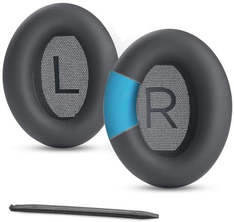 YunYiYi Protein Leather Earpads Compatible with Bose QuietComfort 35 QC35 QC35ii QC45 QC25 QC15/SoundLink SoundTrue Around Ear AE2 AE2i AE2W Headphones Replacement Cushions Padding (Grey)