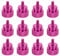 sourcing map 12pcs M3x6mm Knurled Thumb Screw Computer Case Threaded Hand Tighten Screws Aluminum Alloy for PC Case, Peach Red