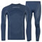 Snocks Thermounterwäsche Herren - Atmungsaktives und warmes Material, Perfekte Passform, Ideal für Verschiedene Sportarten - Skiunterwäsche, Funktionsunterwäsche - Gr. XL - Farbe Navy