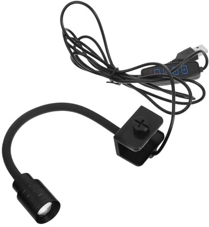 Happyyami Aquarium Lichter Fischbeckenlampe LED Fischbeckenlicht Beleuchtung für kleine Aquarien LED Licht für Aquarien Licht für Nano Aquarium Beleuchtung Aluminiumlegierung Black