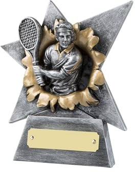 Tennis Trophy Award – Starspieler, Tennisturniere, Club-Wettbewerbe, Ass, Schläger, Schule, Kinderparty, Gewinner, am meisten verbessert, Team, Präsentation, Erfolg, personalisierbar, Geschenk,