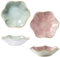 2Pcs Ceramic Jewelry Dishes, Decorative Trinket Trays, Small Ring Dishes, Trinket Key Trays, Jewelry Trays, Jewelry Plates, Key Bowl, Ceramic Trinket Dish Gift for Women and Girls (White+Pink)