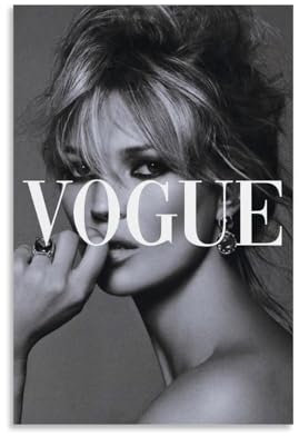 KUAILI Poster mit Kate Moss Schwarz-Weiß-Motiv, Wandkunst, dekoratives Gemälde, Schlafzimmer, 30 x 45 cm, ungerahmter Stil