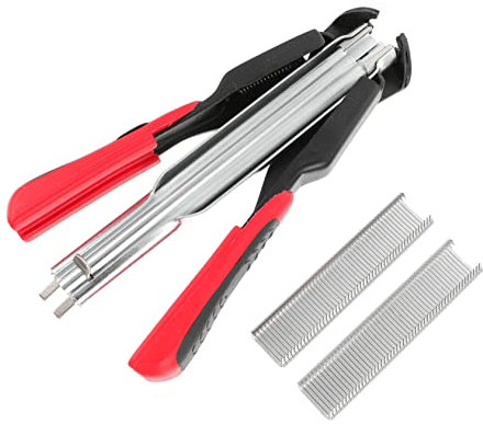 BAZEITFLOW Ringzange für Vogelkäfige C-Clip Befestigungszange 100 Stück Clips Drahtkäfigklemme Professionelles Werkzeug für Tierkäfige und Zäune