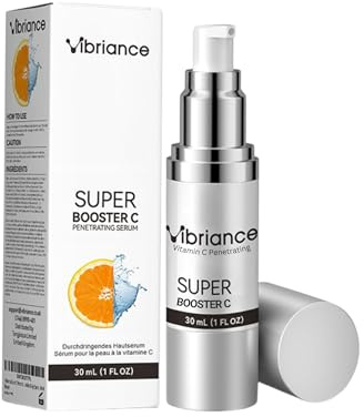 Vibriance Super C Vitamin Face Serum Hydrating & Brightening All-in-One Formula, Helps Improve Radiance, Dark Spots & Wrinkles with Hyaluronic Acid & Vitamin E, 30ml (1 fl oz)