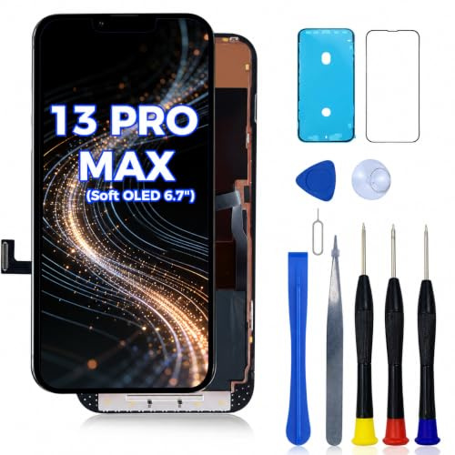 Soft OLED für iPhone 13 Pro Max Bildschirm Ersatz A2643 für iPhone 13 Pro Max LCD Display A2484 A2641 A2644 A2645 Bildschirm Digitizer 3D Touch Assembly Repair Part
