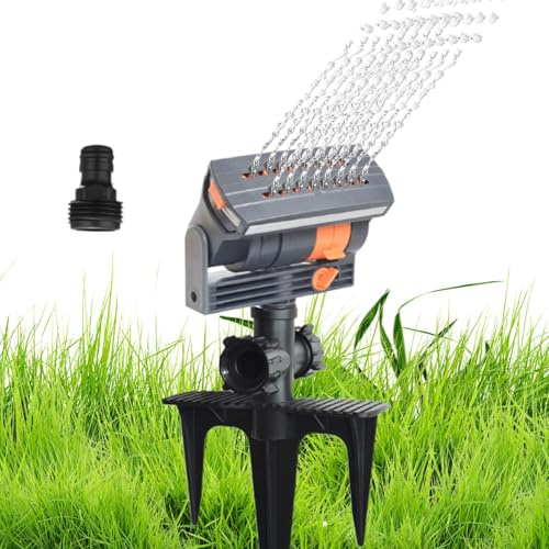 Aspersor Oscilante - Pulverizador de Riego por y Nebulización con Agua,Aspersor de Agua para Césped - para Césped Jardín Exterior Suelo Parterre Granja Patio