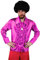 0207VP92UIY I Love Fancy Dress ILFD4601S Rose Vif Disco pour Homme Deluxe Disco à Volants Chemise 1970 de Disco King Fancy Dress S