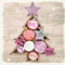 20 Servietten Weihnachten Kugeln Sterne Weinnachtsbaum auf Holz 33x33 cm