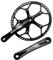 Alomejor Fahrrad Kurbel Set Fahrrad Kurbelgarnitur Aluminiumlegierung Kurbel Set Integral Single Speed ​​Kurbel Set für Outdoor Mountainbike Radfahren(Schwatz)