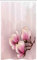 ABAKUHAUS Magnolie Schmaler Duschvorhang, Zarte Frühlingsblüte Art, Badezimmer Deko Set aus Stoff mit Haken, 120 x 180 cm, Baby Pink Braun Rosa