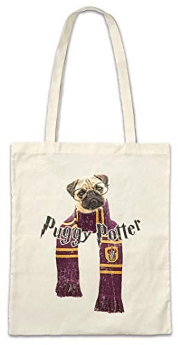 Urban Backwoods Puggy Potter Hipster Bag Beutel Stofftasche Einkaufstasche