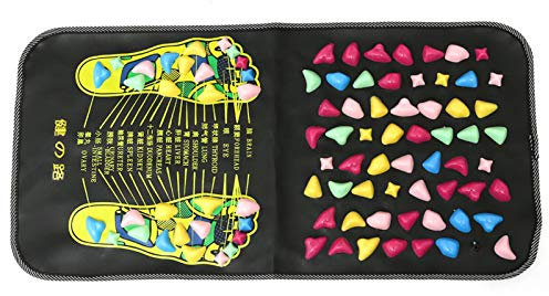 Fußmassage-Matte, Akupressur-Reflexzonen-Walk-Stein, Straßen-Fuß-Massage-Tool, Fuß-Kopfsteinpflaster-Walking-Massagegerät Akupunkturpunkt-Matte Reflexzonen-Quadratfuß-Massagekissen, Relief Entspannung