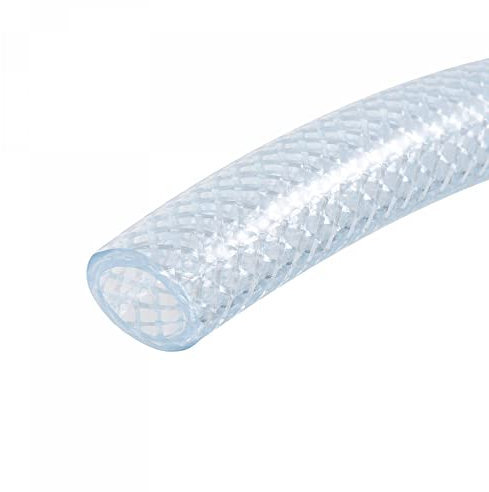 sourcing map 8 mm Innendurchmesser, 12 mm Außendurchmesser, transparenter PVC-Schlauch, geflochtener Schlauch für Wasserschläuche, landwirtschaftliche Bewässerung, 3 m Länge