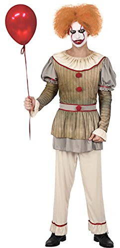 DEGUISE TOI Schauriges Horrorclown-Herrenkostüm Halloween gold-grau-beige - Braun
