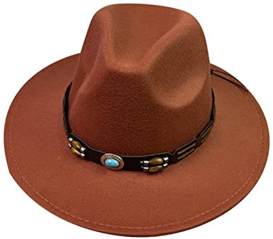 Orbgons Mode Fedora Fedoras Männer breit für Frauen Kleid Hut Frauen und Hüte Baseballmütze Hüte Playmobil Cowboy Kutsche (Q, M)