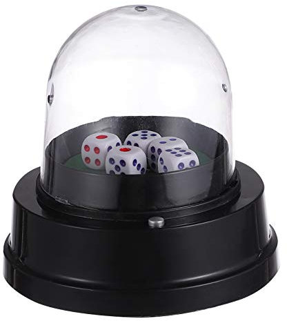 STOBOK Elektrischer Würfelbecher Automatische Würfelwalze Schüttelwürfelwalze Cup-Set Kneipenbar-Partyspiel Glückswürfel-Set für KTV Kneipenbar-Party-Brettspielzubehör