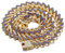 Halukakah Goldkette Iced Out für Große Hunde,Diamant Kubanische Halskette Kragen 14MM 18 Karat Echt Vergoldet Blau Diamanten 55cm Größe mit KOSTENLOSER Geschenkbox,Nur Dekoration
