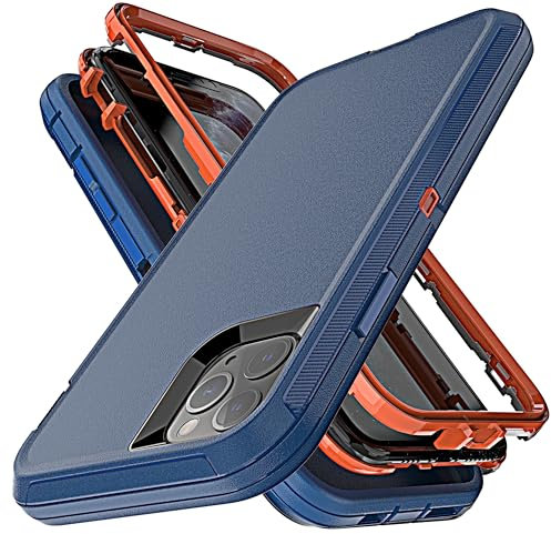 YmhxcY for iPhone 11 Pro Max Case Shockproof Dropproof Dust-Proof Drop Proof 3-Layer Durable Phone Case Heavy Duty Protection Phone Case Cover for Apple iPhone 11 Pro Max 6.5-Blue/Orange