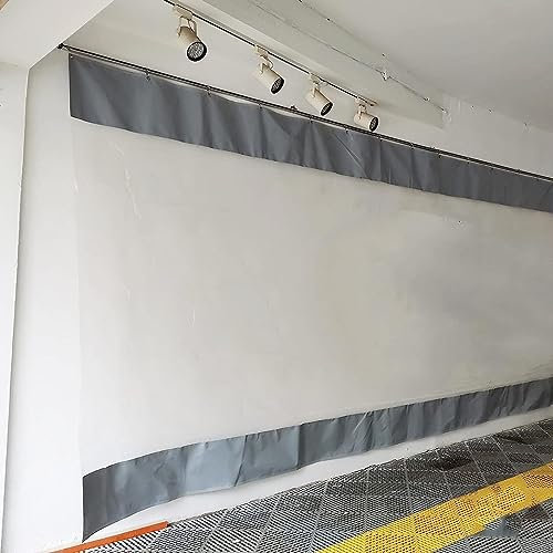 DZHTUF Rideau Transparent imperméable,0.5mm d'épaisseur Rideaux de bâche en PVC avec œillets,2m/3m/4m/5m Panneau Latéral en Vinyle pour l'extérieur,Garage,bâche Transparent,L×H-1.8×2.2m(71 * 87in)