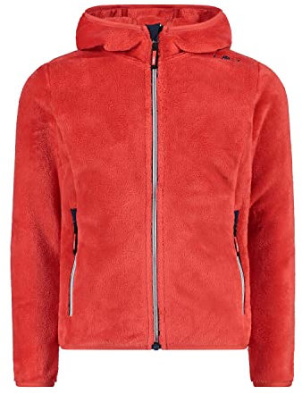 CMP High Loft Campari - Felpa in Pile con Cappuccio, 110 cm, Campari, 110