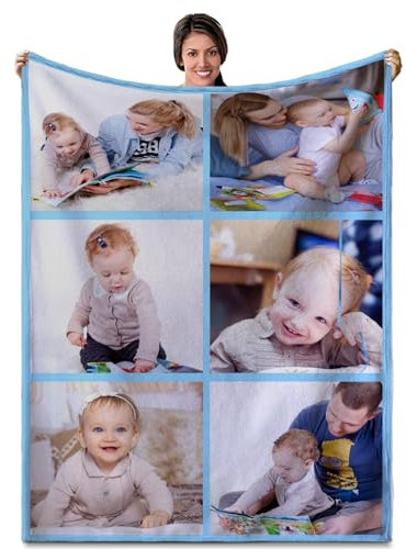 Personalisierte Decke, Fotodecke mit Eigenem Foto, Personalisiert Decke mit Foto, Kuscheldecke mit Foto, Decke Selbst Gestalten Foto, Personalisierte Geschenke fur Freundin, Mama, Papa(6 Fotos)