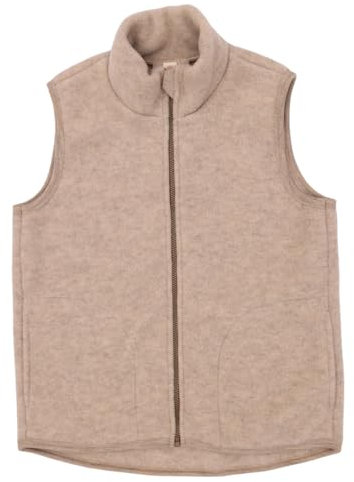 Engel, Damen Fleece Weste mit Reißverschluss, 100% Wolle (Merino, kbT) (DE/NL/SE/PL, Numerisch, 42, 44, Regular, Regular, Sand)