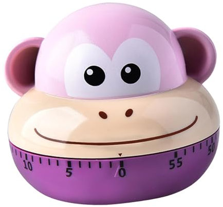 Milageto Küchentimer, mechanischer Timer, Cartoon-Tier-Timer, 60 Minuten, Wecker, digitaler Timer für Klassenzimmer, Fitness, Heimdekoration, AFFE