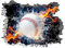 SUPERDANT 3D Baseball Wandaufkleber Breaking Baseball Wandaufkleber Baseball In Feuer Und Wasser Wanddekoration Kinderzimmer Wandaufkleber Vinyl Abziehen Und Ankleben Für Kinder Badezimmer Toilette