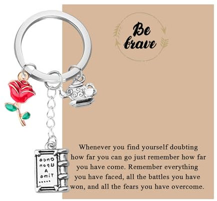 KUIYAI Märchengeschenk, Filminspiriertes Geschenk, Prinzessinnengeschenk, inspirierendes Geschenk für Freunde, Be Brave Beautybeastuk, S