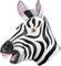 Zebra Maske aus Latex - realistische Tiermaske als Verkleidung für Halloween, Karneval & Motto-Party