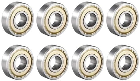 8er-Pack 608ZZ Kugellager, Miniaturkugellager mit Bimetallschild, Skateboard-Kugellager, Inline-Skate-Zubehörlager, geeignet für Skateboards, Roller
